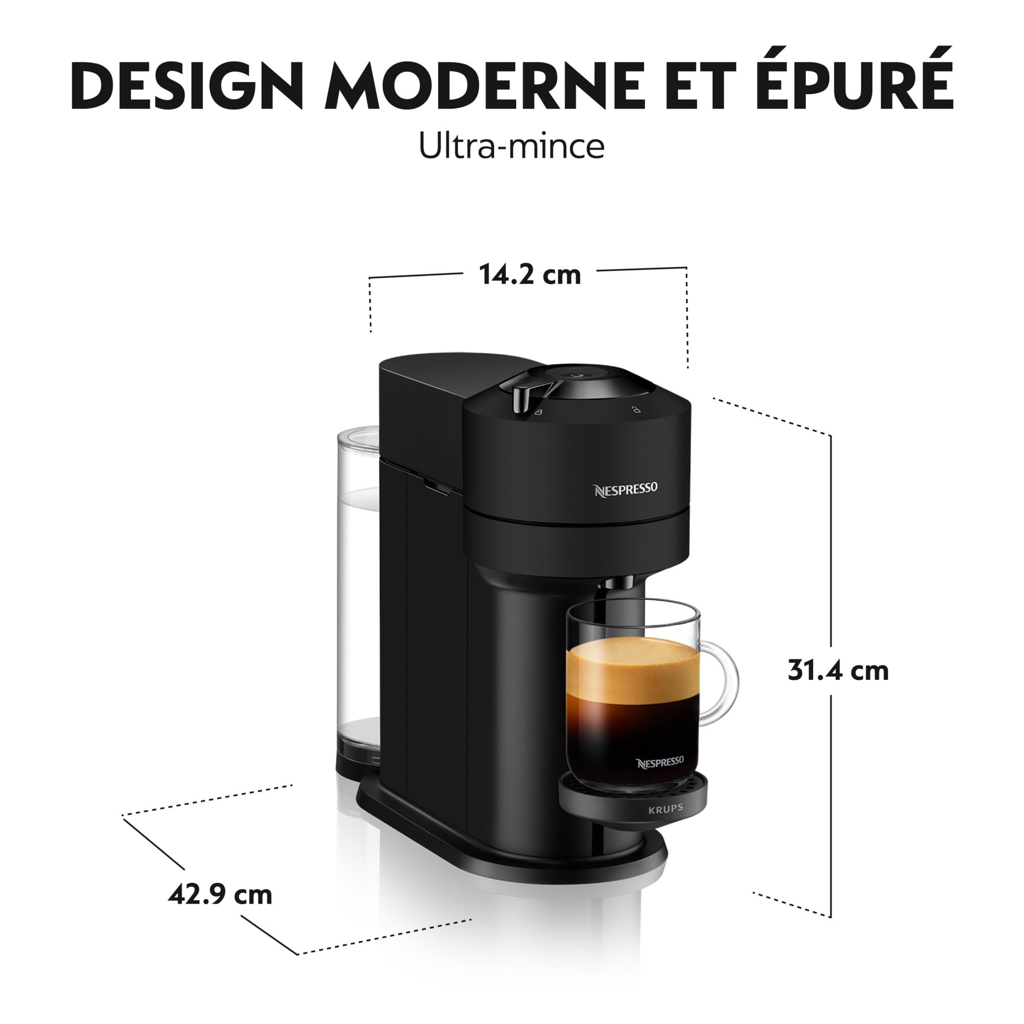 Lirona Vertuo Next Gris – Machine à Café à Capsules, Centrifusion