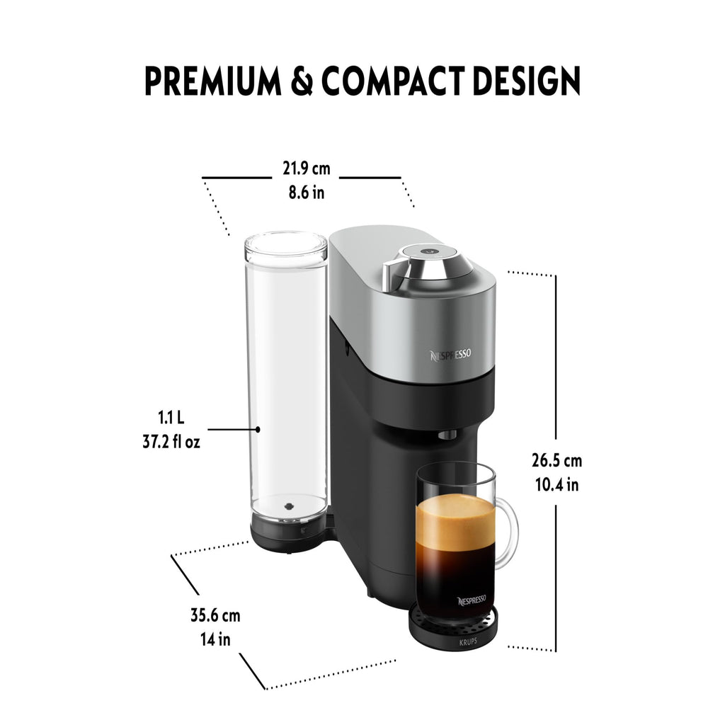 Lirona Vertuo Pop+ Argent – Machine à Café à Capsules, Centrifusion
