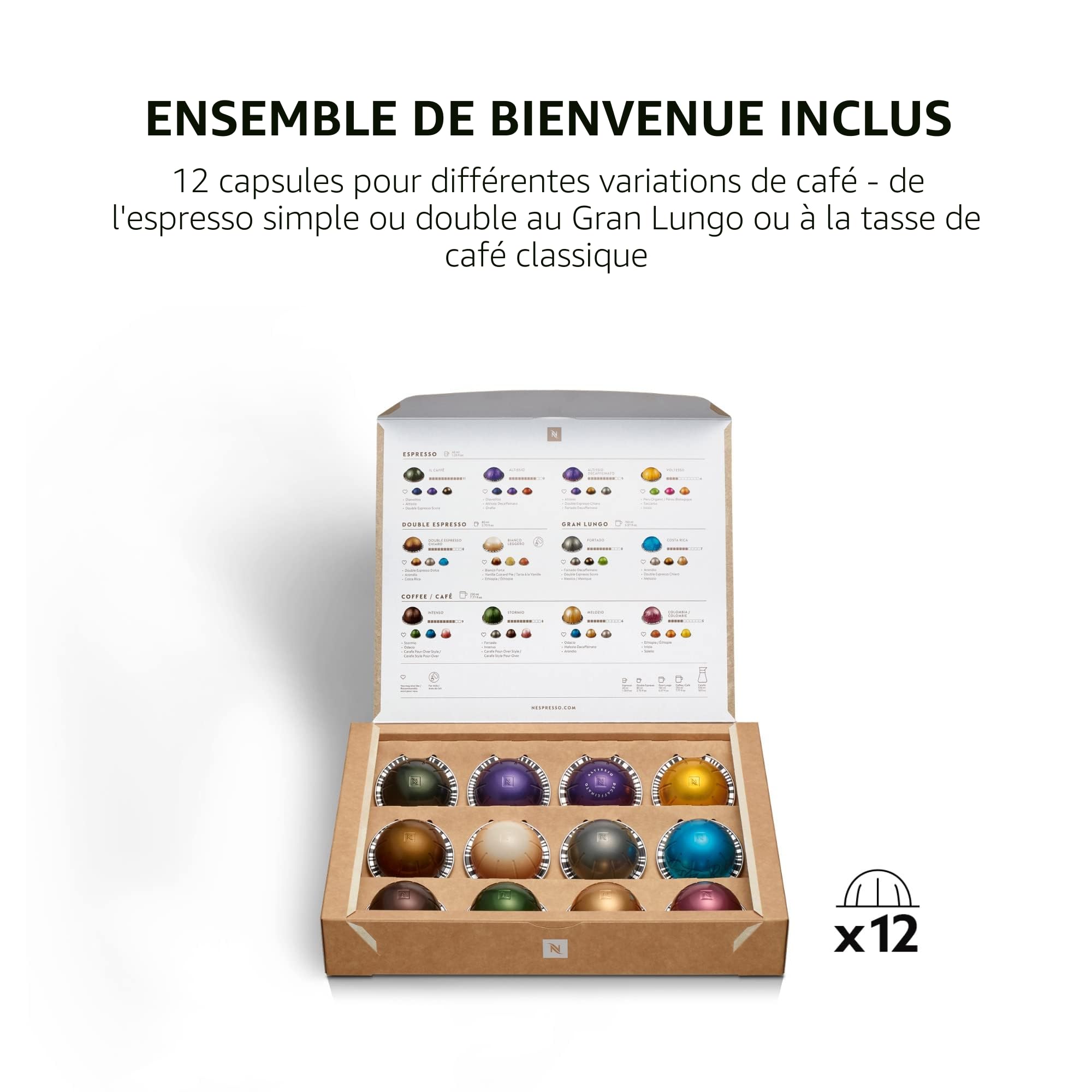 Lirona Vertuo Pop Noir – Machine à Café à Capsules, Centrifusion