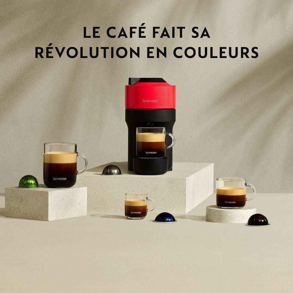 Lirona Machine à Café Rouge – Machine à Café à Capsules, Centrifusion