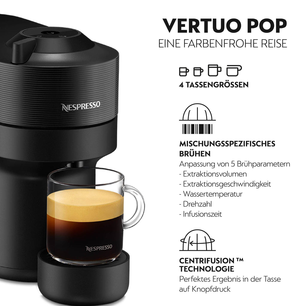 Lirona Vertuo Pop Noir – Machine à Café à Capsules, Centrifusion